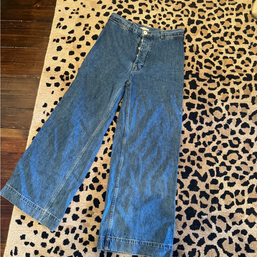Jesse Kamm high waisted wide leg jeans